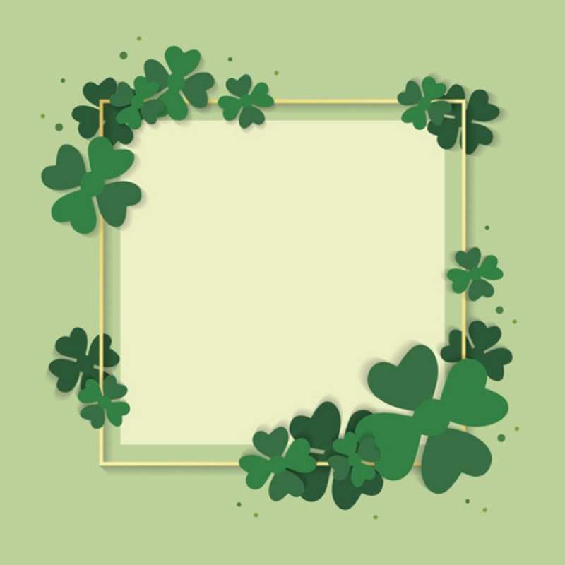 Открытка подпись в рамке из клевера  на удачу  Бажаю тобі успіху 