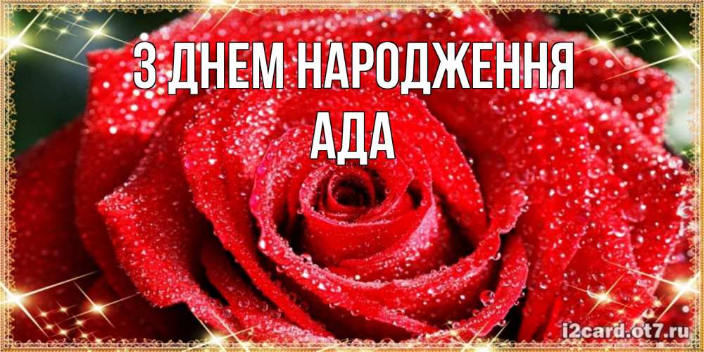 Открытка на каждый день з підписом, Ада З Днем народження роса и роза. открытка с красивой розой Прикольна листівка з побажанням онлайн скачати безкоштовно 
