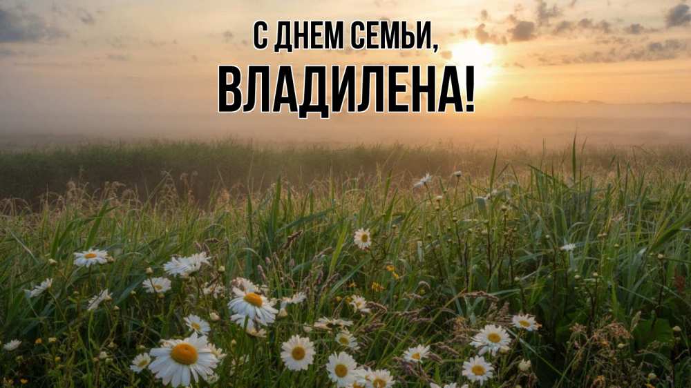 Открытка на каждый день з підписом, Владилена С днем семьи с днем семьи Прикольна листівка з побажанням онлайн скачати безкоштовно 