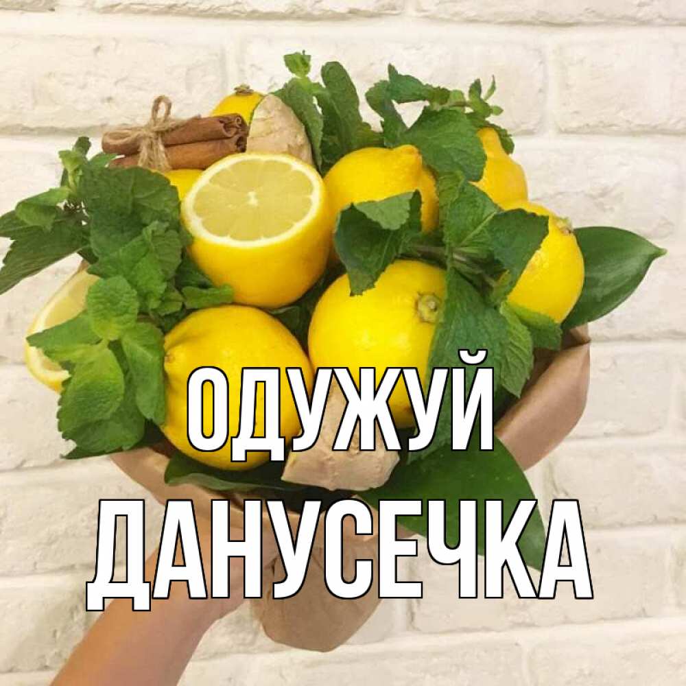 Открытка на каждый день з підписом, Данусечка Одужуй витамины Прикольна листівка з побажанням онлайн скачати безкоштовно 