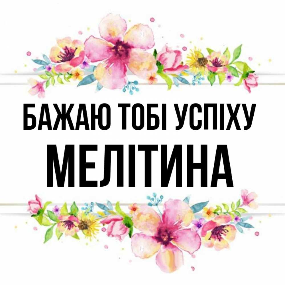 Открытка на каждый день з підписом, Мелітина Бажаю тобі успіху пусть повезет 1 Прикольна листівка з побажанням онлайн скачати безкоштовно 