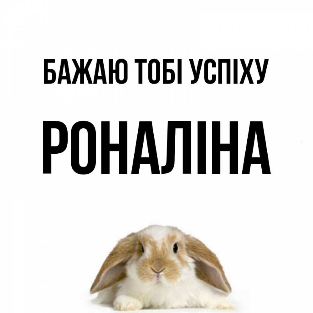Открытка на каждый день з підписом, Роналіна Бажаю тобі успіху открытки с произвольным текстом который можно вставить в открытку и создать ее самостоятельно бесплатно онлайн Прикольна листівка з побажанням онлайн скачати безкоштовно 