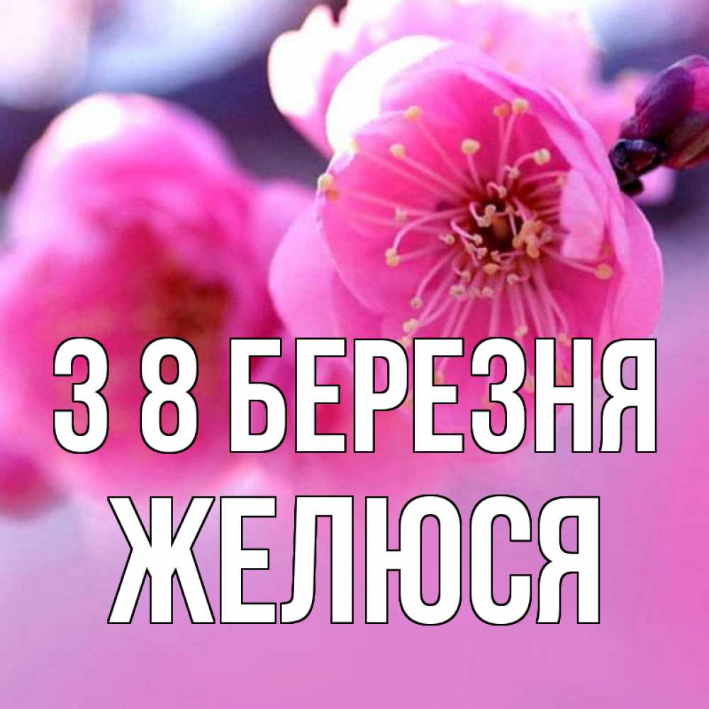 Открытка на каждый день з підписом, Желюся З 8 БЕРЕЗНЯ международный женский день Прикольна листівка з побажанням онлайн скачати безкоштовно 