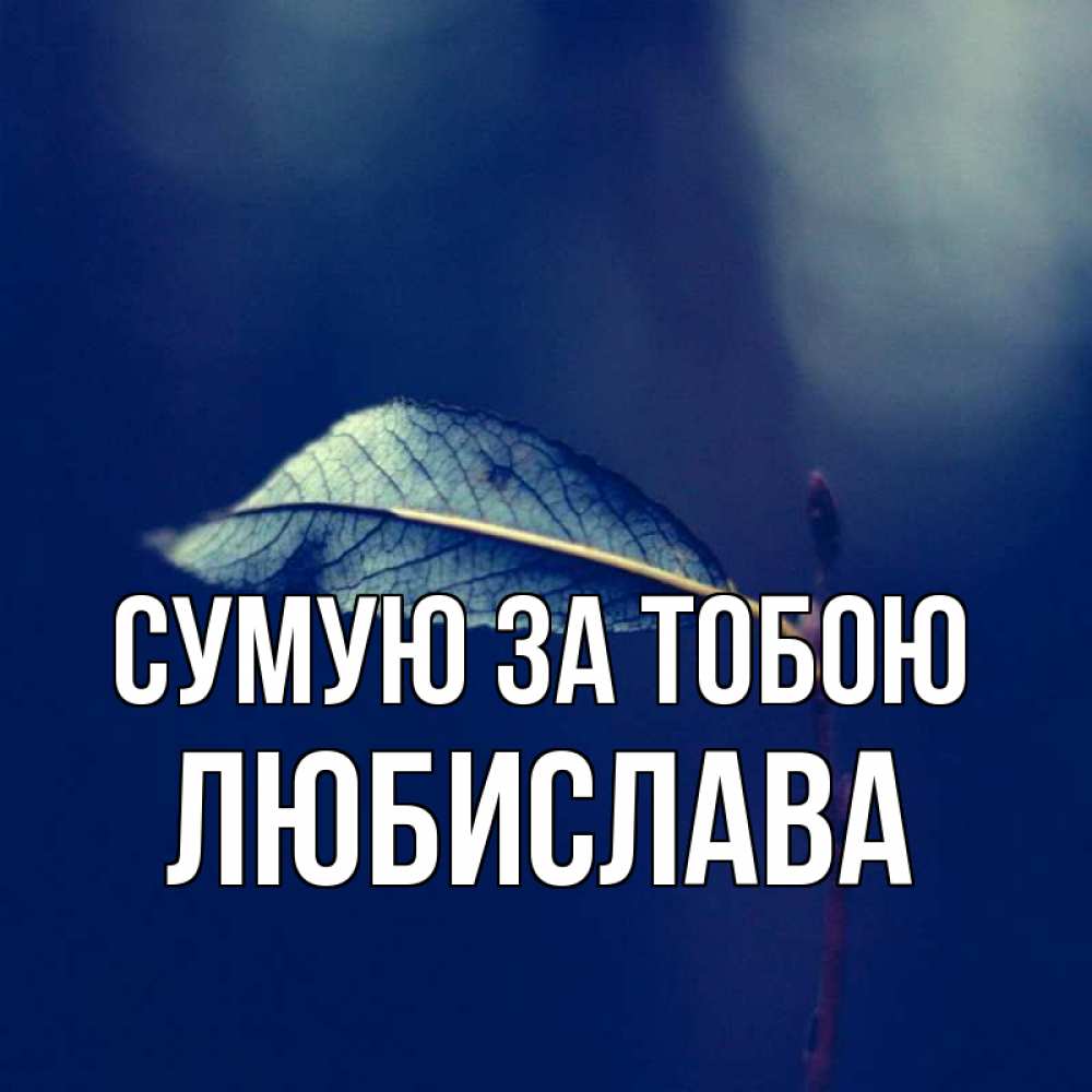 Открытка на каждый день з підписом, Любислава Сумую за тобою одна ветка 1 Прикольна листівка з побажанням онлайн скачати безкоштовно 