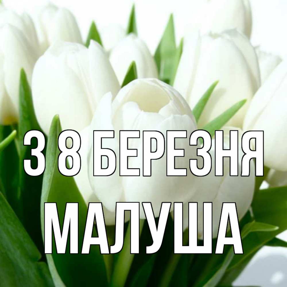 Открытка на каждый день з підписом, Малуша З 8 БЕРЕЗНЯ цветы Прикольна листівка з побажанням онлайн скачати безкоштовно 