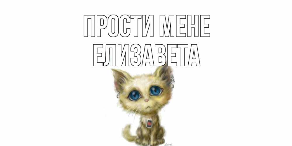 Открытка на каждый день з підписом, Елизавета Прости мене прости меня открытка с котиком Прикольна листівка з побажанням онлайн скачати безкоштовно 