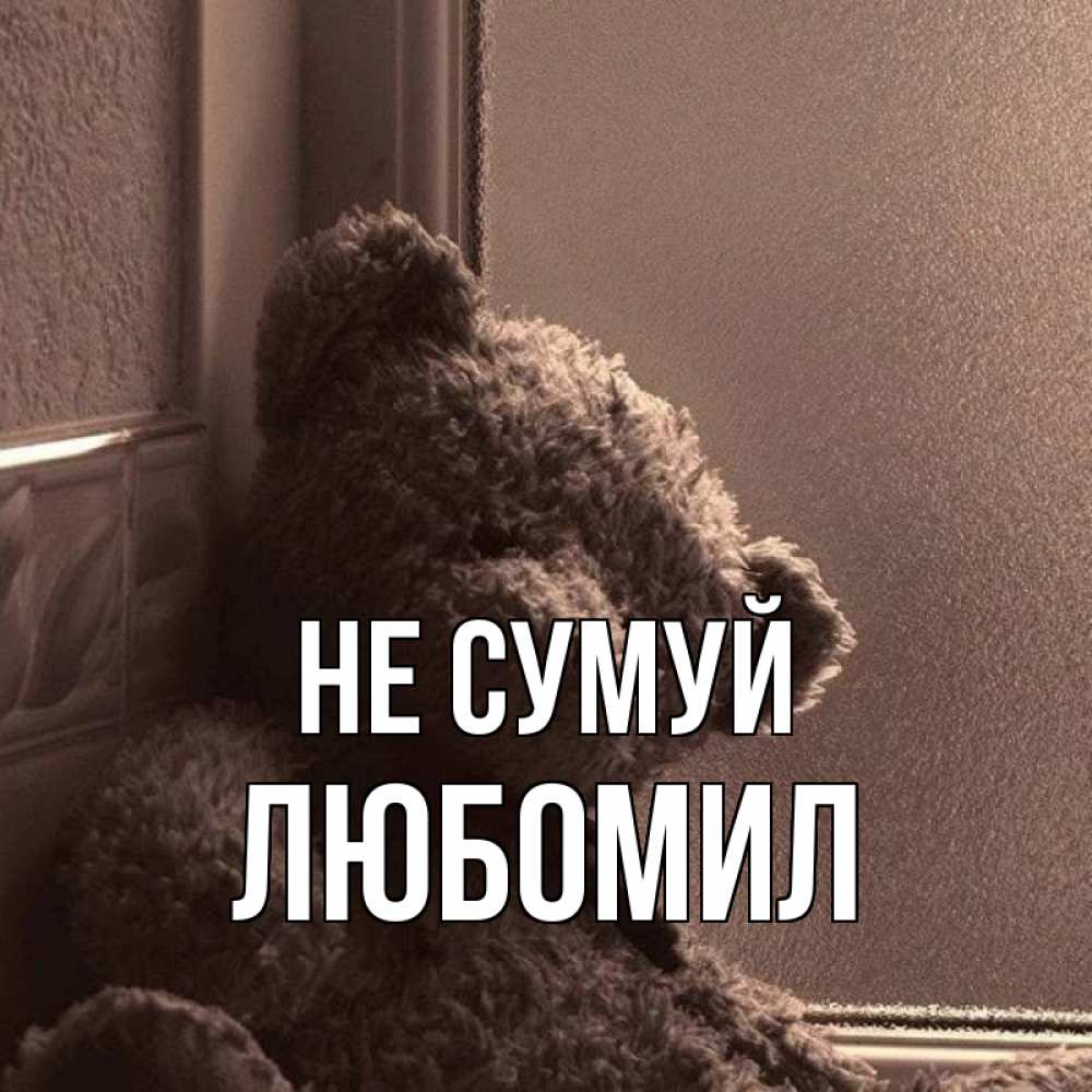 Открытка на каждый день з підписом, Любомил Не сумуй стекол рефленое Прикольна листівка з побажанням онлайн скачати безкоштовно 