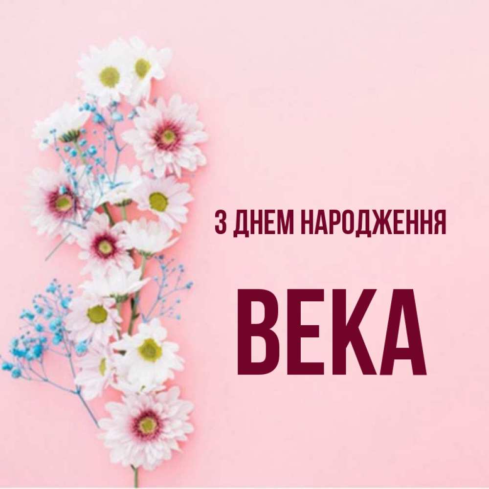 Открытка на каждый день з підписом, Века З Днем народження Родная моя с днем рождения тебя картинка с цветами белыми и голубыми Прикольна листівка з побажанням онлайн скачати безкоштовно 
