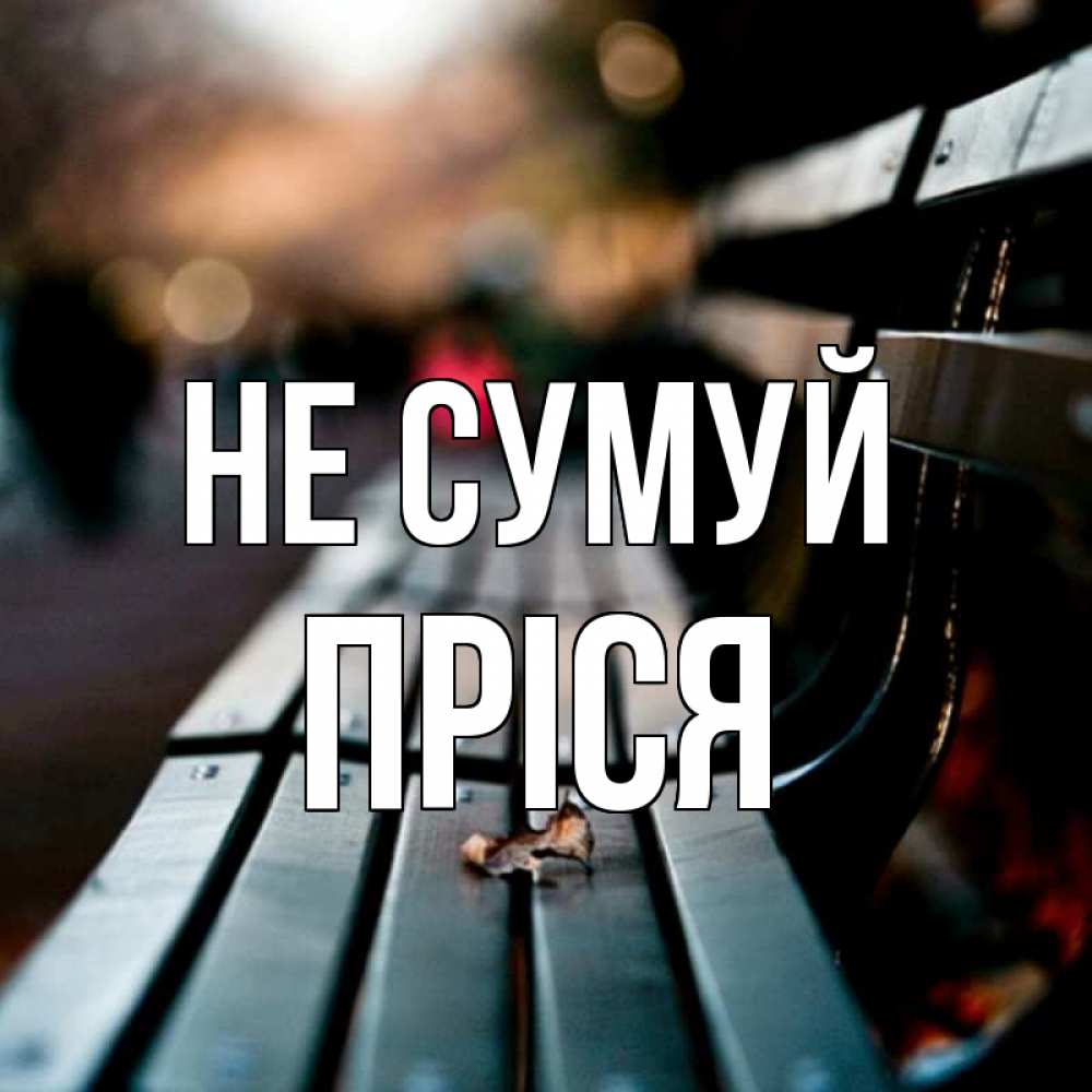 Открытка на каждый день з підписом, Пріся Не сумуй размытый фон Прикольна листівка з побажанням онлайн скачати безкоштовно 