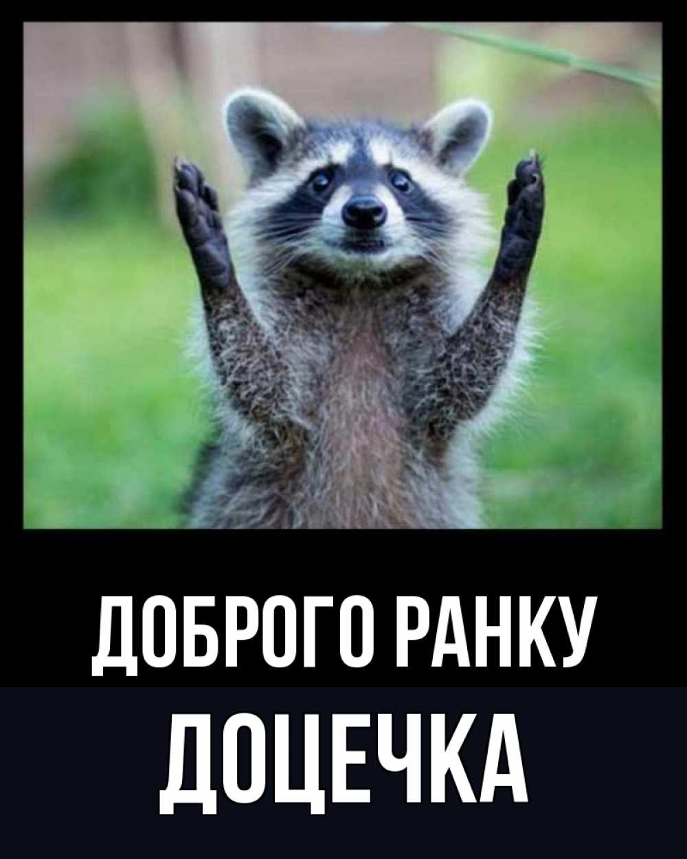 Открытка на каждый день з підписом, Доцечка Доброго ранку хорошее настроение утречком Прикольна листівка з побажанням онлайн скачати безкоштовно 