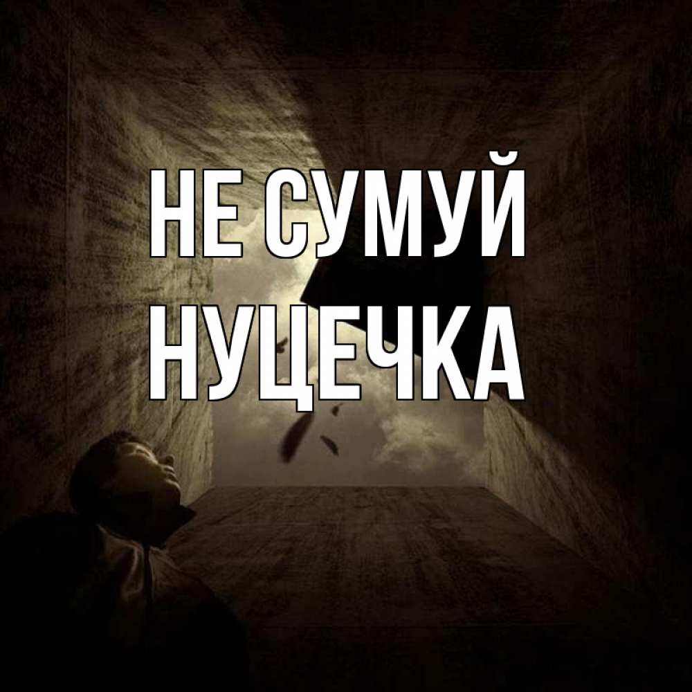 Открытка на каждый день з підписом, Нуцечка Не сумуй жуть Прикольна листівка з побажанням онлайн скачати безкоштовно 
