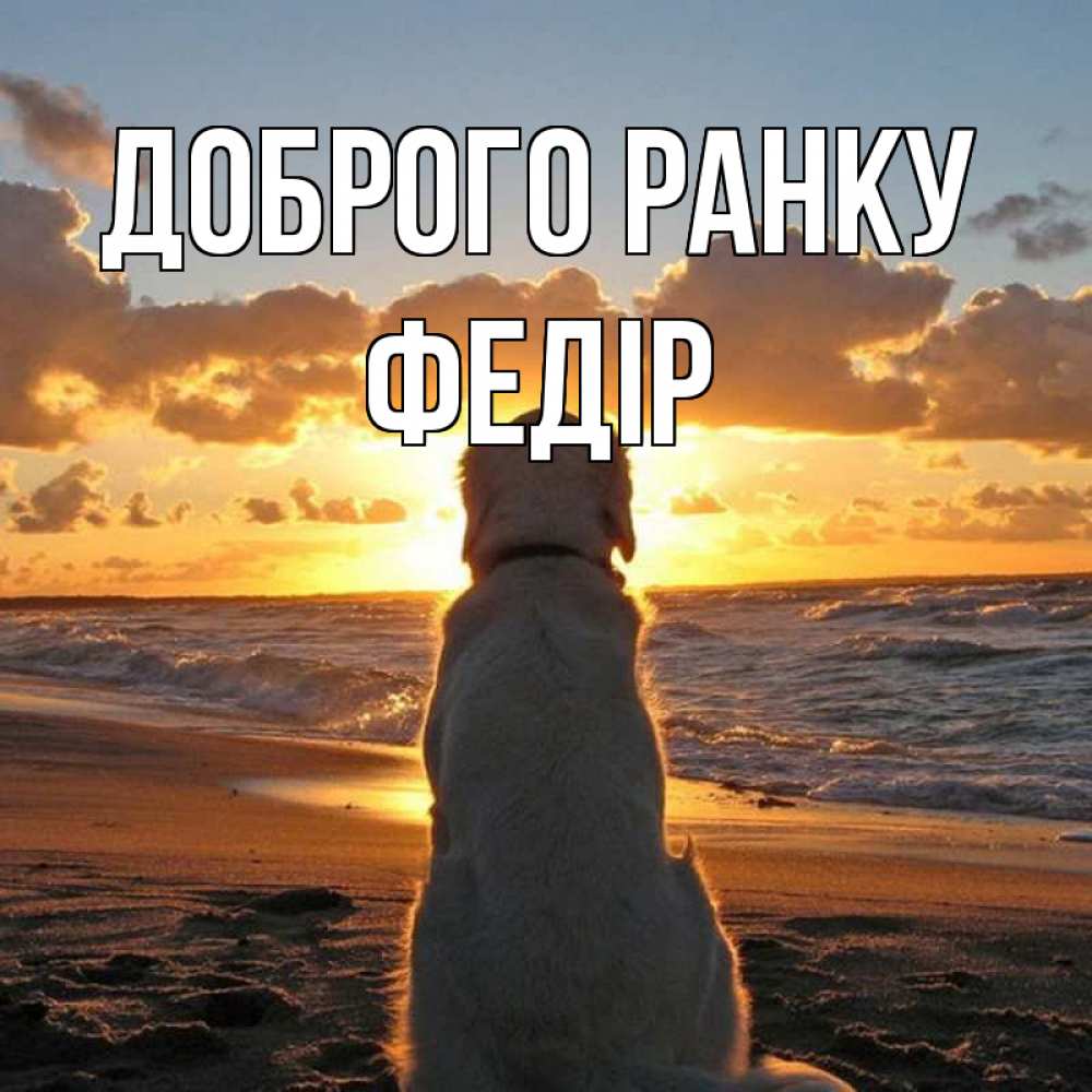 Открытка на каждый день з підписом, Федір Доброго ранку восход солнца Прикольна листівка з побажанням онлайн скачати безкоштовно 