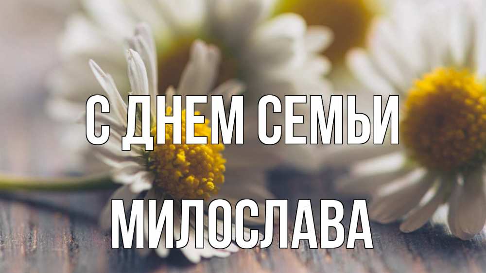 Открытка на каждый день з підписом, Милослава С днем семьи с днем семьи Прикольна листівка з побажанням онлайн скачати безкоштовно 