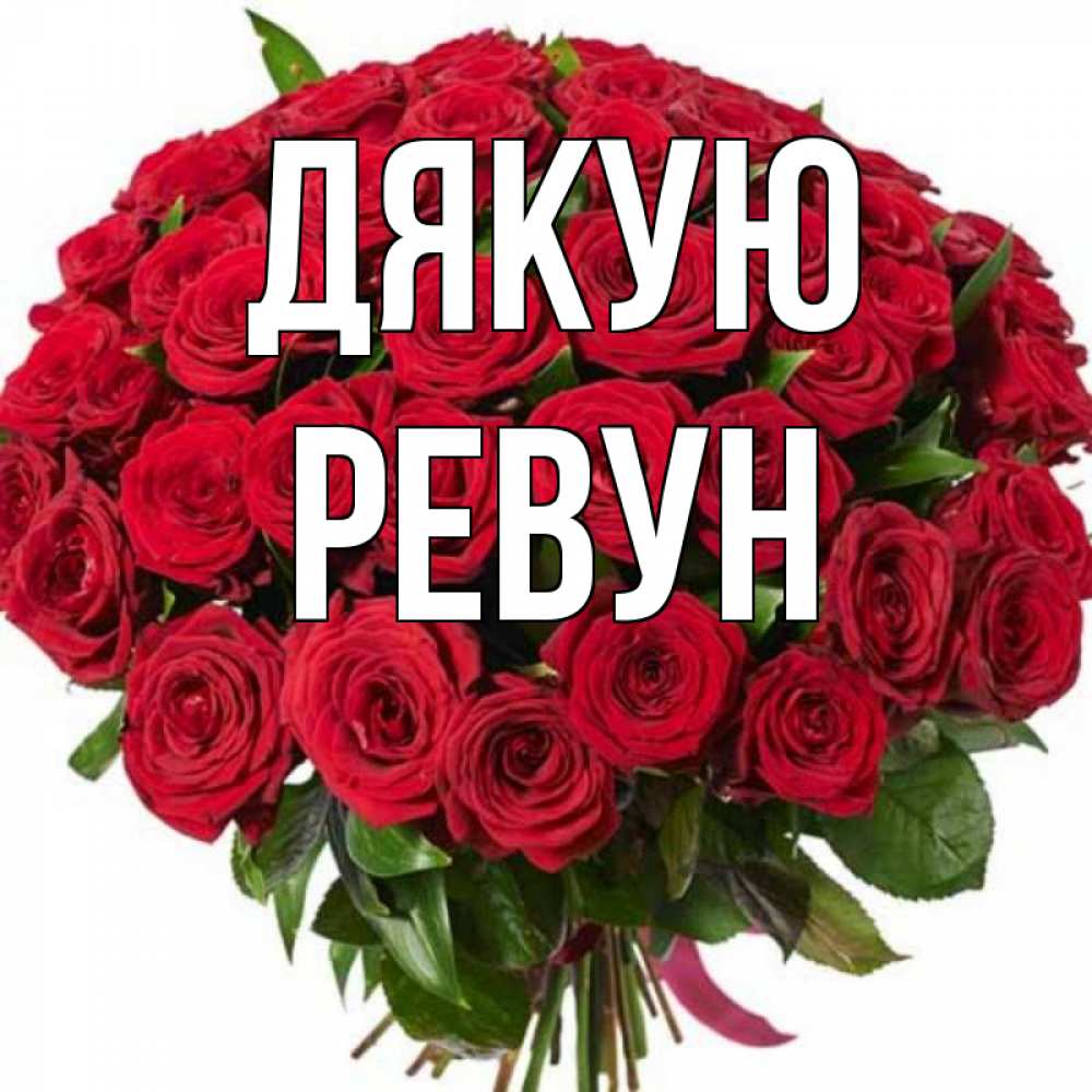 Открытка на каждый день з підписом, Ревун Дякую букет красных роз Прикольна листівка з побажанням онлайн скачати безкоштовно 