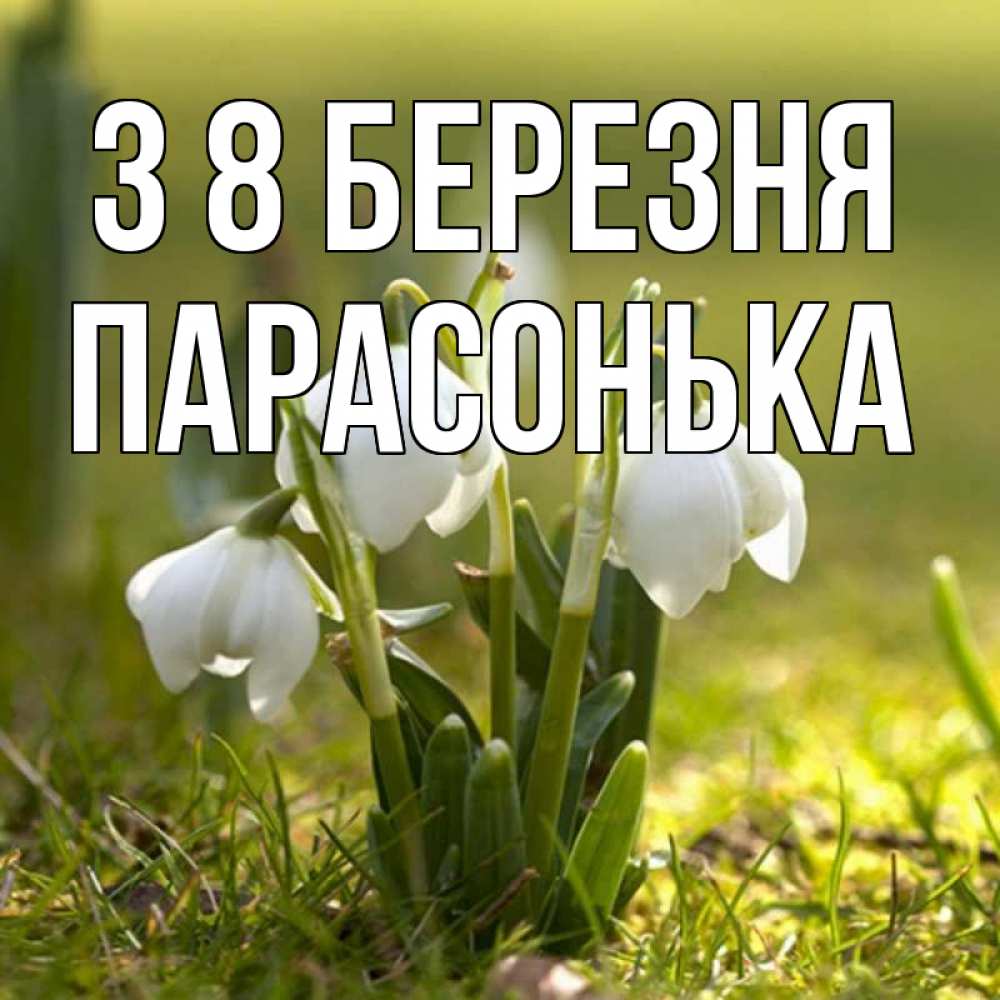 Открытка на каждый день з підписом, Парасонька З 8 БЕРЕЗНЯ ранние цветы 2 Прикольна листівка з побажанням онлайн скачати безкоштовно 