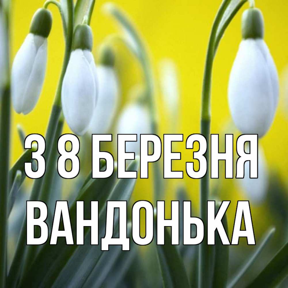 Открытка на каждый день з підписом, Вандонька З 8 БЕРЕЗНЯ весенние цветы Прикольна листівка з побажанням онлайн скачати безкоштовно 
