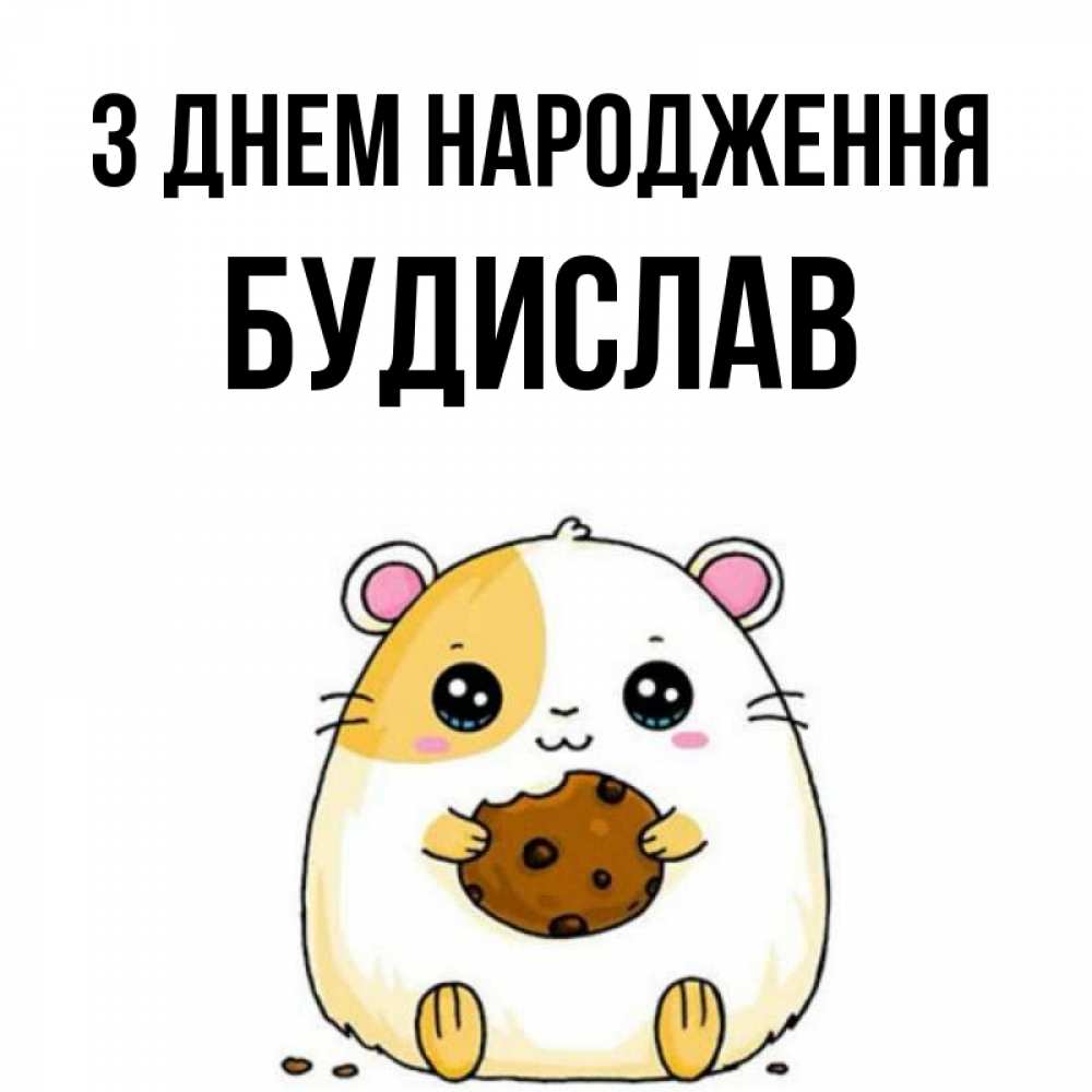 Открытка на каждый день з підписом, Будислав З Днем народження с днюхой Прикольна листівка з побажанням онлайн скачати безкоштовно 