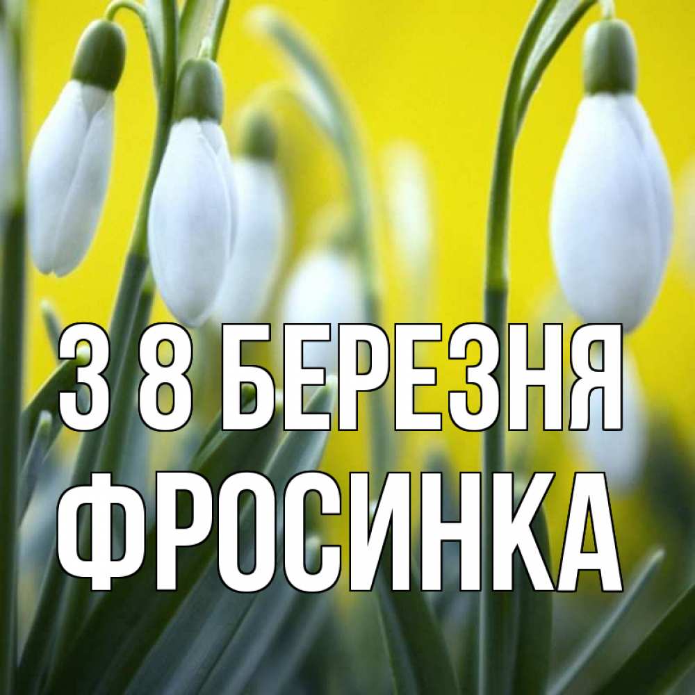 Открытка на каждый день з підписом, Фросинка З 8 БЕРЕЗНЯ весенние цветы Прикольна листівка з побажанням онлайн скачати безкоштовно 