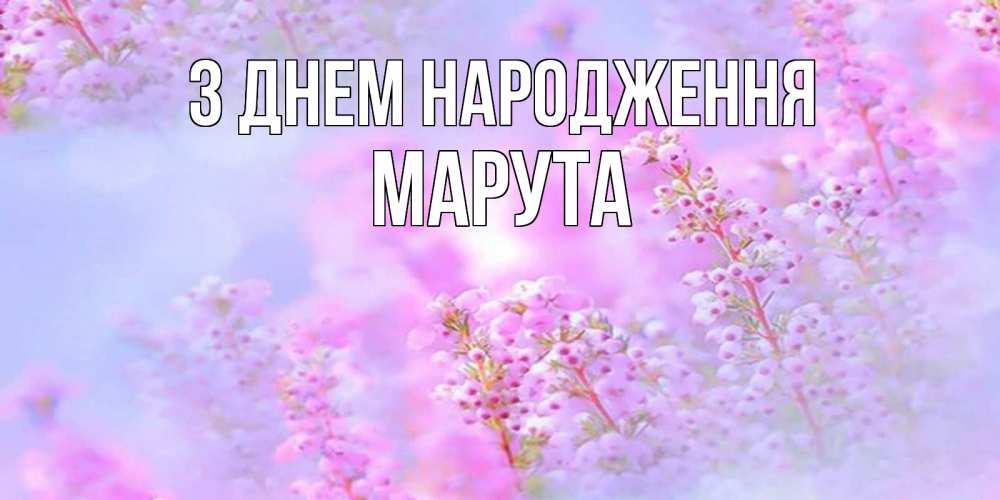 Открытка на каждый день з підписом, Марута З Днем народження красивая открытка с мелкими цветами Прикольна листівка з побажанням онлайн скачати безкоштовно 
