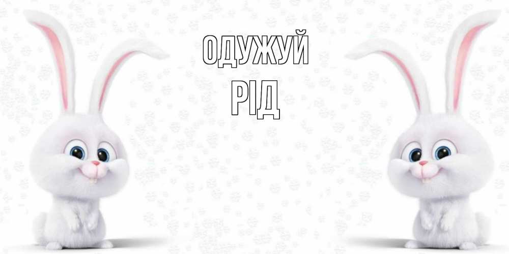 Открытка на каждый день з підписом, Рід Одужуй не болей с зайцем Прикольна листівка з побажанням онлайн скачати безкоштовно 