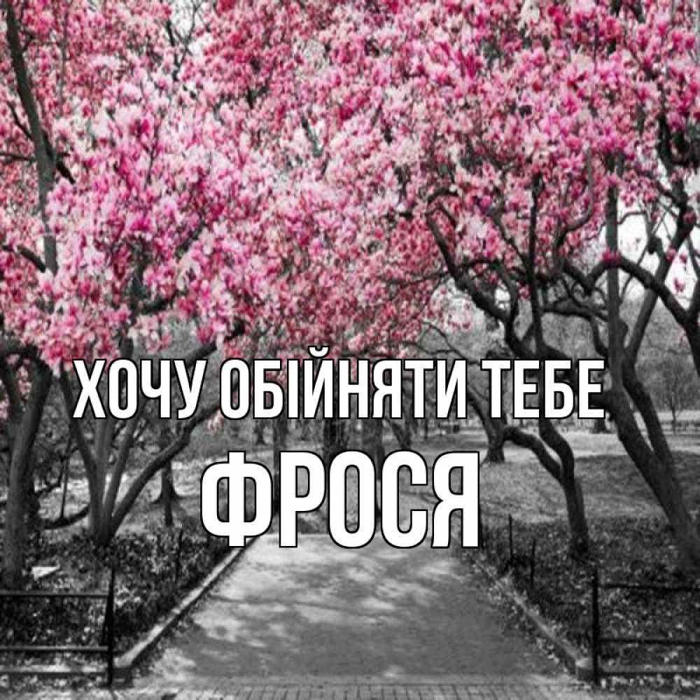 Открытка на каждый день з підписом, Фрося Хочу обійняти тебе обработанное фото Прикольна листівка з побажанням онлайн скачати безкоштовно 