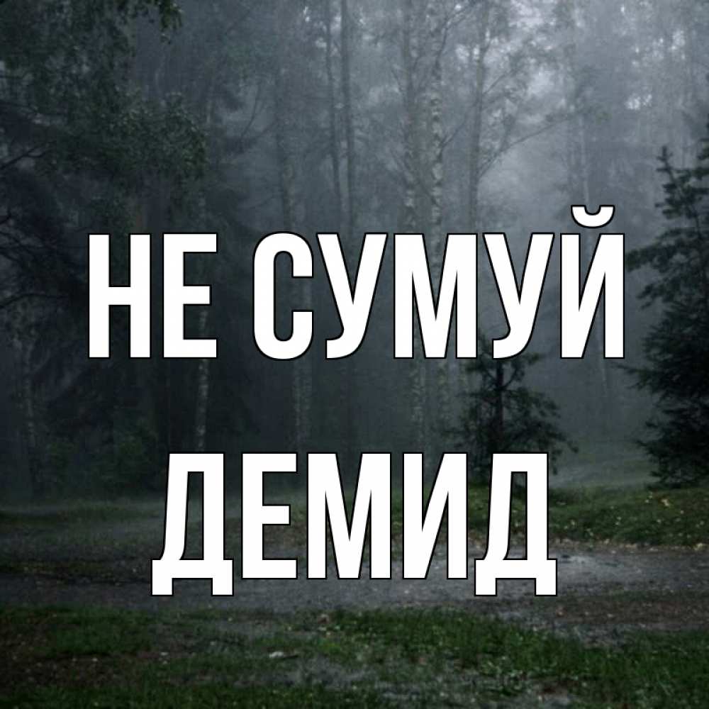 Открытка на каждый день з підписом, Демид Не сумуй осень Прикольна листівка з побажанням онлайн скачати безкоштовно 