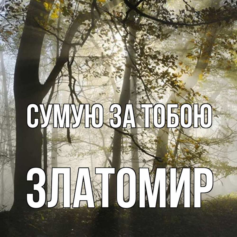 Открытка на каждый день з підписом, Златомир Сумую за тобою грустно Прикольна листівка з побажанням онлайн скачати безкоштовно 