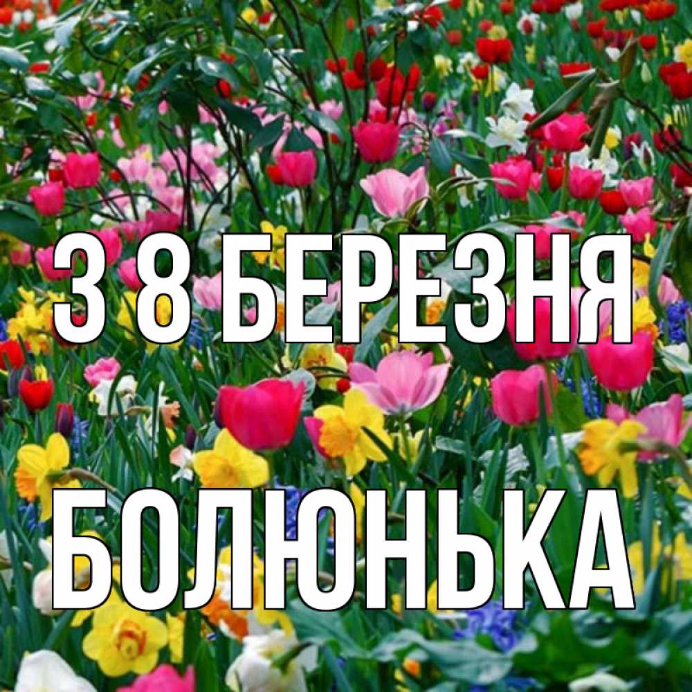 Открытка на каждый день з підписом, Болюнька З 8 БЕРЕЗНЯ с международным женским днем поздравления для женщины Прикольна листівка з побажанням онлайн скачати безкоштовно 