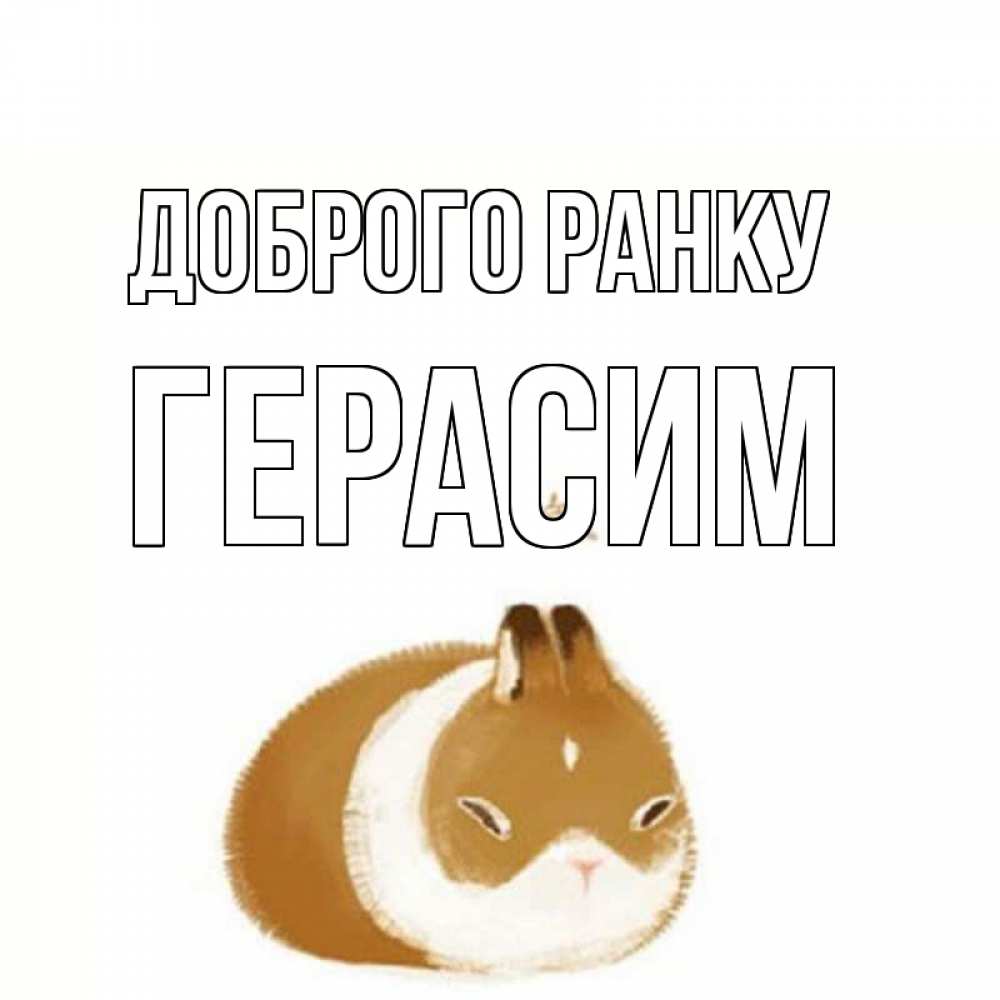 Открытка на каждый день з підписом, Герасим Доброго ранку хорошего утречка Прикольна листівка з побажанням онлайн скачати безкоштовно 