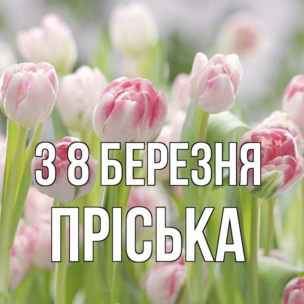 Открытка на каждый день з підписом, Пріська З 8 БЕРЕЗНЯ цветы Прикольна листівка з побажанням онлайн скачати безкоштовно 