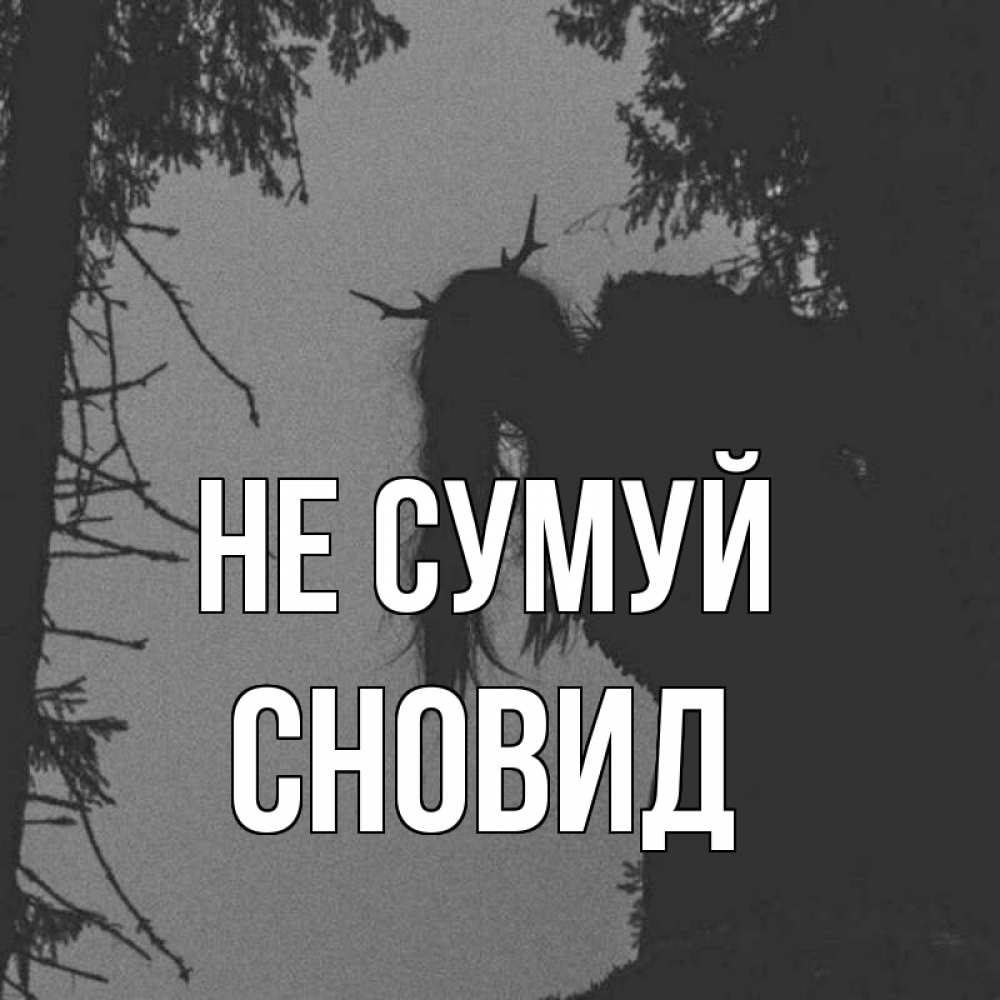 Открытка на каждый день з підписом, Сновид Не сумуй чудище лесное Прикольна листівка з побажанням онлайн скачати безкоштовно 