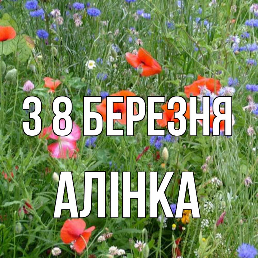 Открытка на каждый день з підписом, Алінка З 8 БЕРЕЗНЯ международный женский день 4 Прикольна листівка з побажанням онлайн скачати безкоштовно 