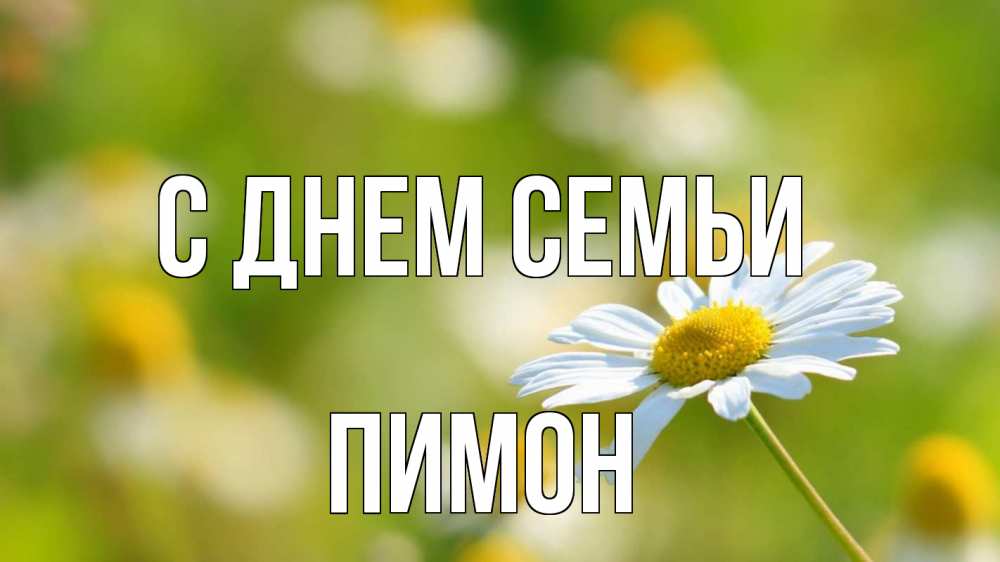 Открытка на каждый день з підписом, Пимон С днем семьи с днем семьи  1 Прикольна листівка з побажанням онлайн скачати безкоштовно 
