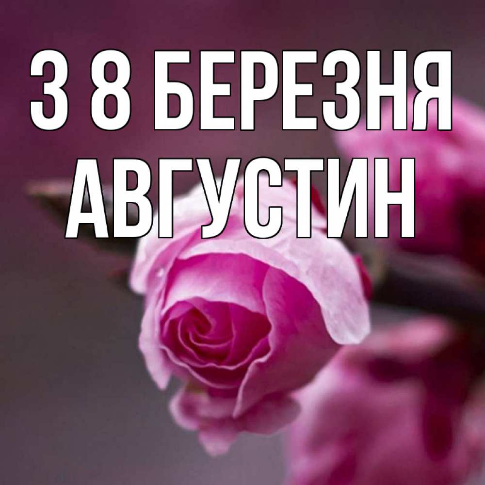 Открытка на каждый день з підписом, Августин З 8 БЕРЕЗНЯ весна Прикольна листівка з побажанням онлайн скачати безкоштовно 