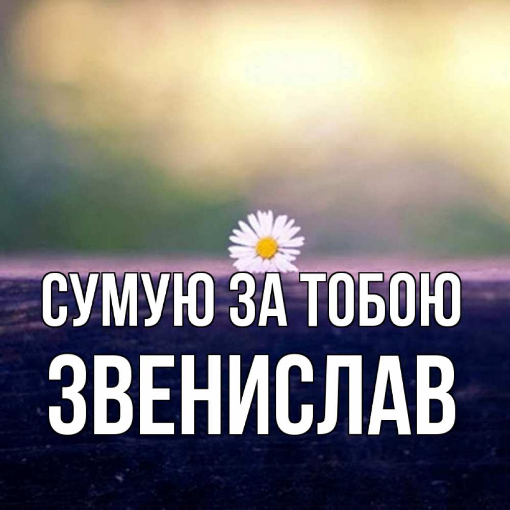 Открытка на каждый день з підписом, Звенислав Сумую за тобою приходи в гости Прикольна листівка з побажанням онлайн скачати безкоштовно 