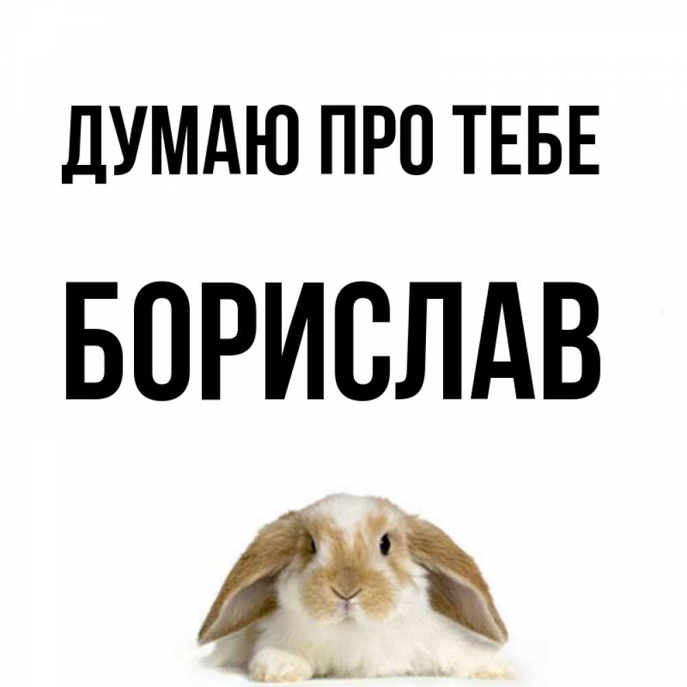 Открытка на каждый день з підписом, Борислав Думаю про тебе подписать своими руками онлайн Прикольна листівка з побажанням онлайн скачати безкоштовно 