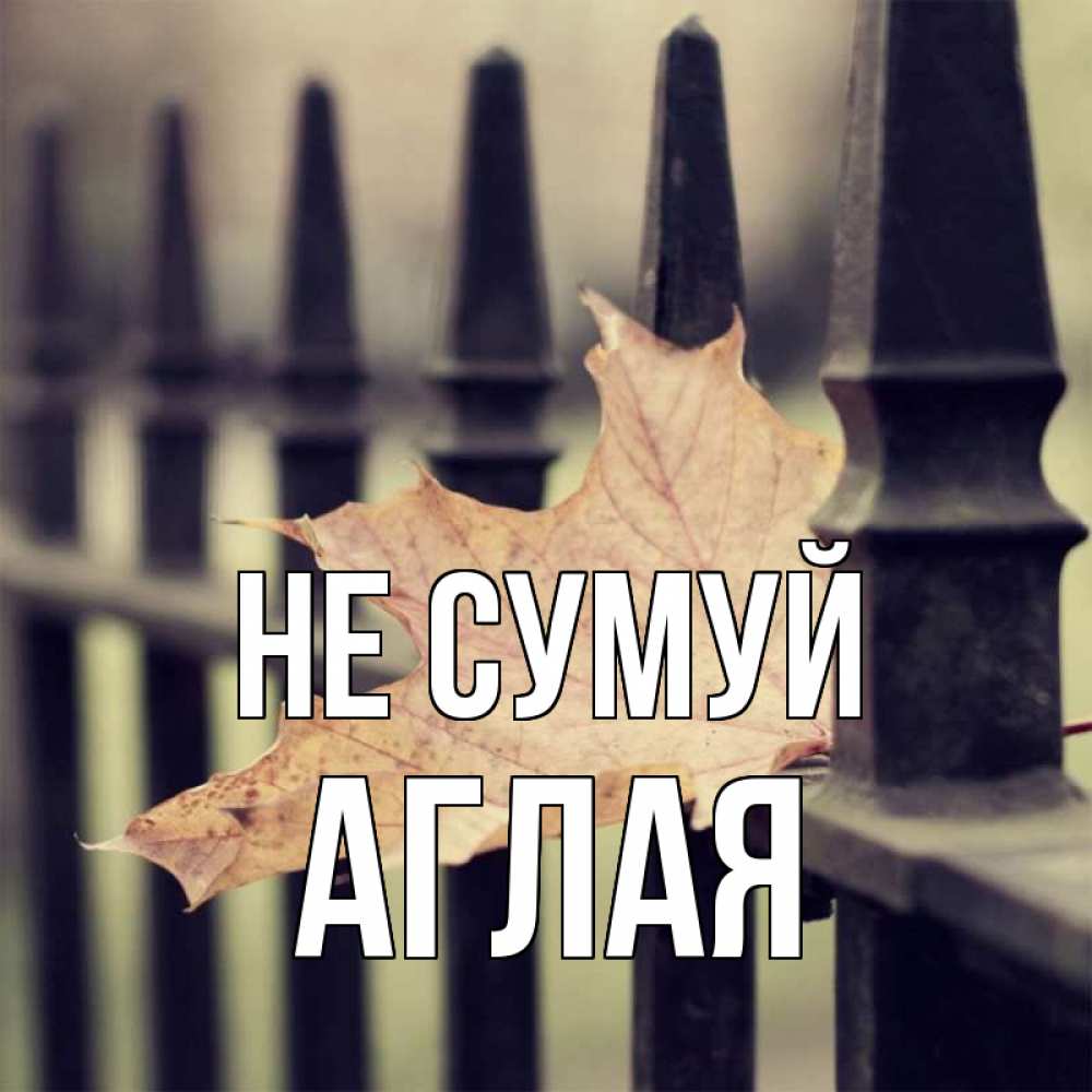 Открытка на каждый день з підписом, Аглая Не сумуй лист клена Прикольна листівка з побажанням онлайн скачати безкоштовно 