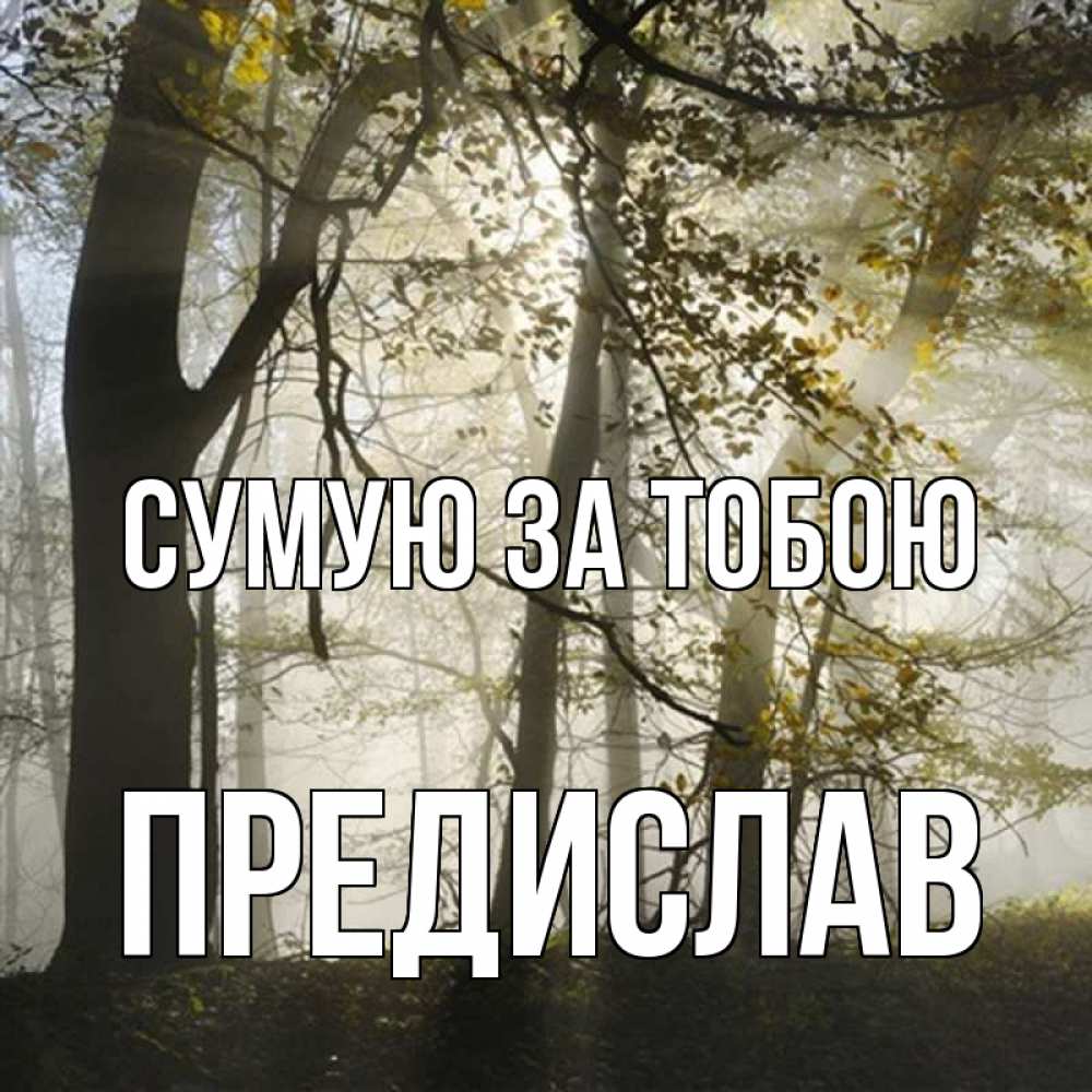 Открытка на каждый день з підписом, Предислав Сумую за тобою грустно Прикольна листівка з побажанням онлайн скачати безкоштовно 