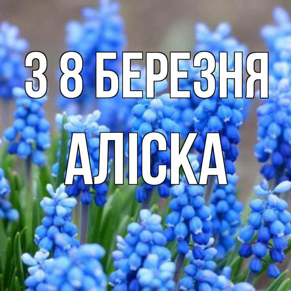 Открытка на каждый день з підписом, Аліска З 8 БЕРЕЗНЯ Поздравительная открытка для женщин с цветами на праздничную дату Прикольна листівка з побажанням онлайн скачати безкоштовно 