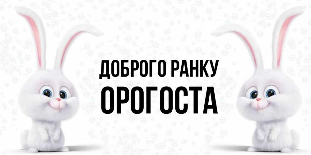 Открытка на каждый день з підписом, Орогоста Доброго ранку кролики с длинными ушками Прикольна листівка з побажанням онлайн скачати безкоштовно 
