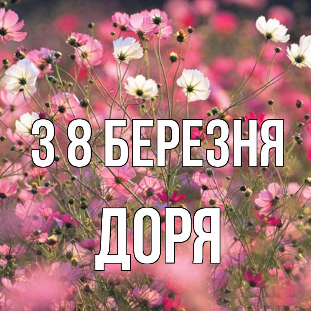 Открытка на каждый день з підписом, Доря З 8 БЕРЕЗНЯ красиво 1 Прикольна листівка з побажанням онлайн скачати безкоштовно 