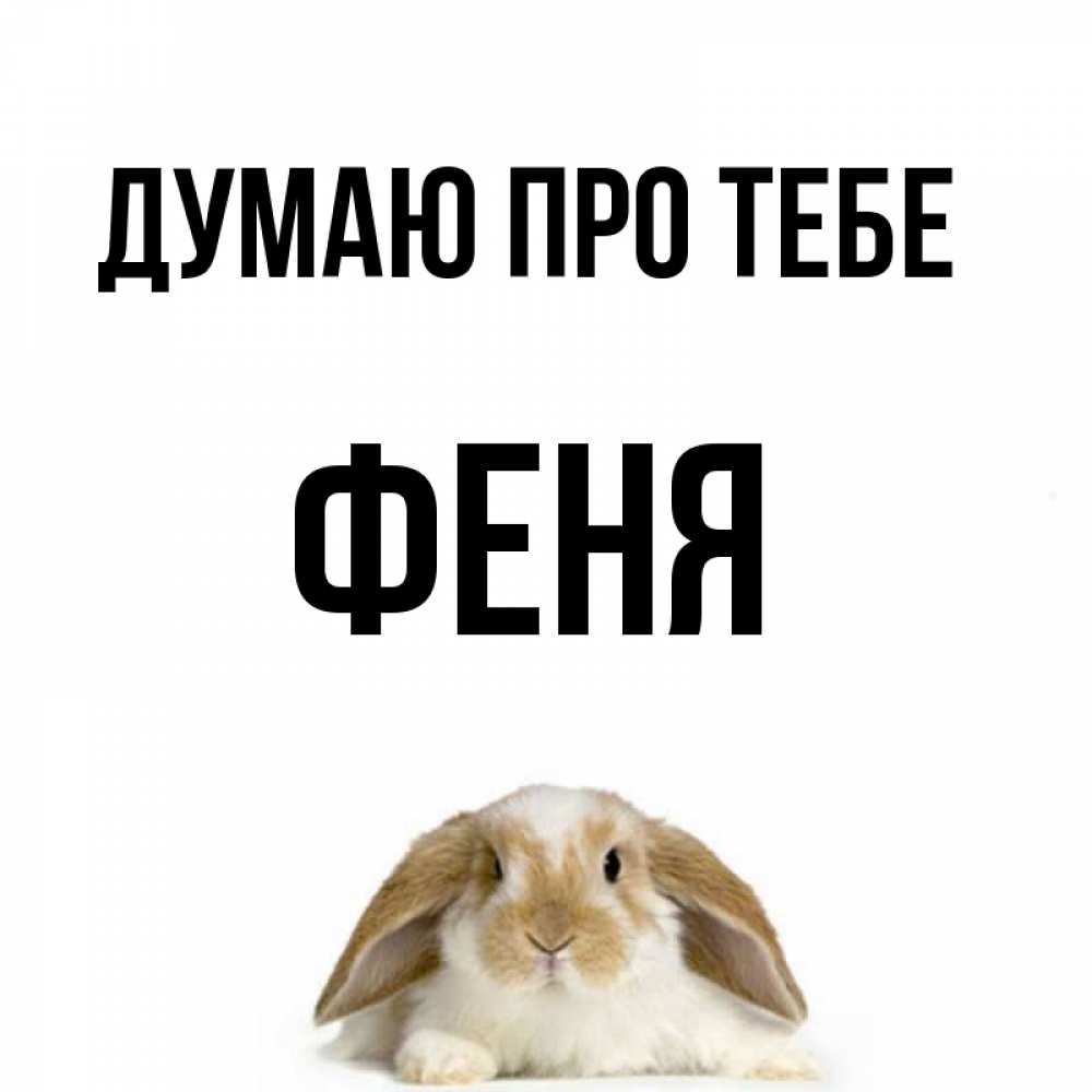 Открытка на каждый день з підписом, Феня Думаю про тебе подписать своими руками онлайн Прикольна листівка з побажанням онлайн скачати безкоштовно 