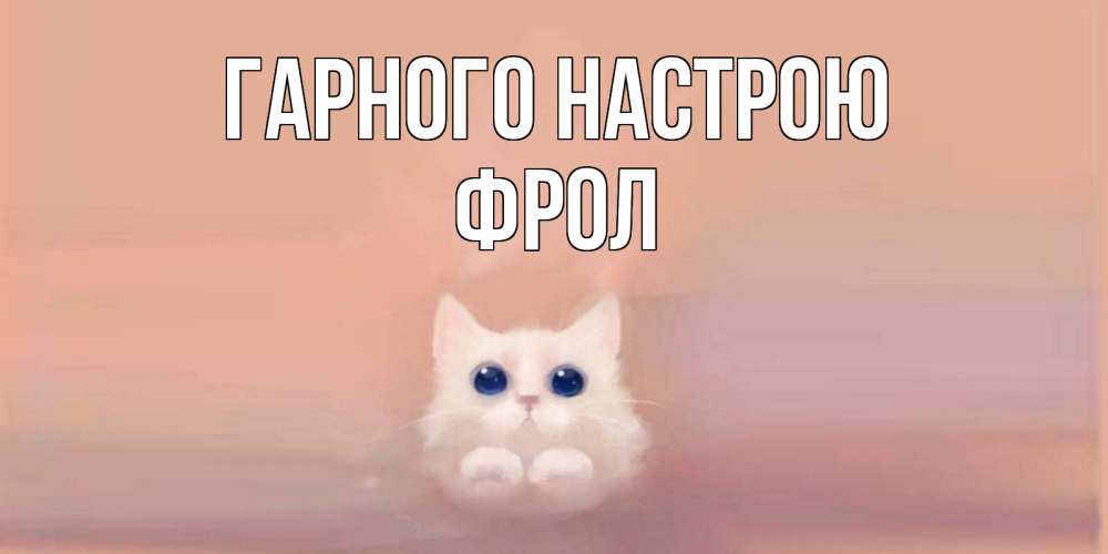 Открытка на каждый день з підписом, Фрол Гарного настрою кошка Прикольна листівка з побажанням онлайн скачати безкоштовно 