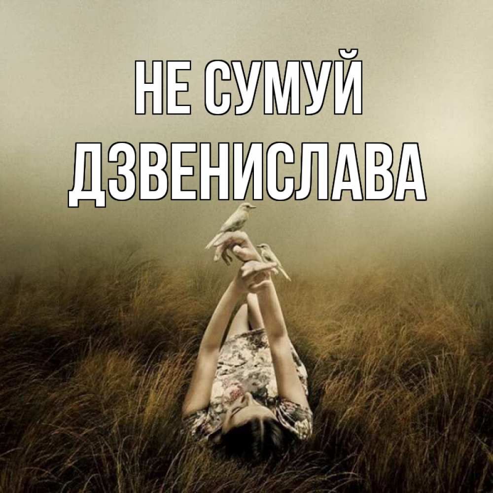 Открытка на каждый день з підписом, Дзвенислава Не сумуй поле и туман Прикольна листівка з побажанням онлайн скачати безкоштовно 