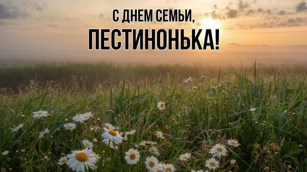Открытка на каждый день з підписом, Пестинонька С днем семьи с днем семьи Прикольна листівка з побажанням онлайн скачати безкоштовно 