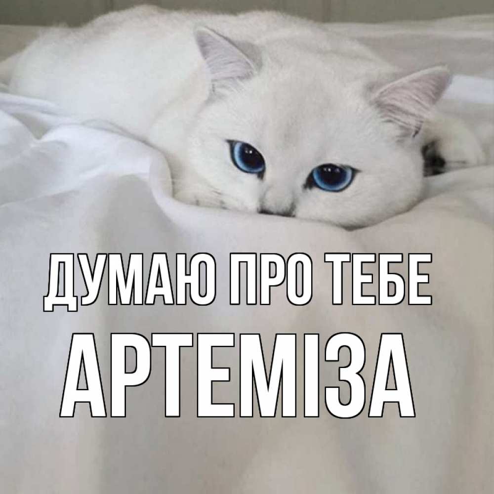 Открытка на каждый день з підписом, Артеміза Думаю про тебе я очень по тебе скучаю и тоскую Прикольна листівка з побажанням онлайн скачати безкоштовно 