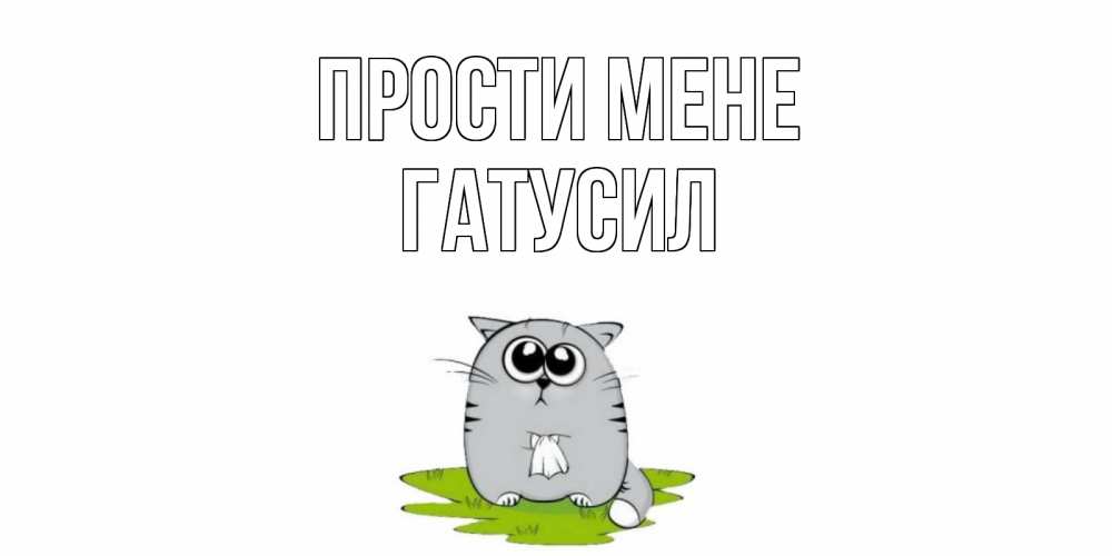 Открытка на каждый день з підписом, Гатусил Прости мене открытка с котиком просящим прощения Прикольна листівка з побажанням онлайн скачати безкоштовно 