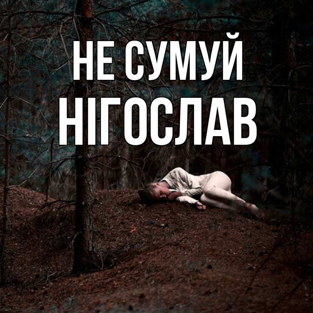 Открытка на каждый день з підписом, Нігослав Не сумуй лес Прикольна листівка з побажанням онлайн скачати безкоштовно 