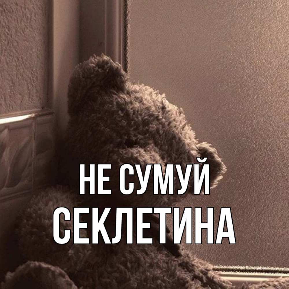 Открытка на каждый день з підписом, Секлетина Не сумуй стекол рефленое Прикольна листівка з побажанням онлайн скачати безкоштовно 