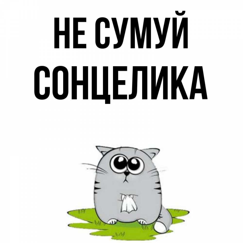 Открытка на каждый день з підписом, Сонцелика Не сумуй грустный котяра Прикольна листівка з побажанням онлайн скачати безкоштовно 